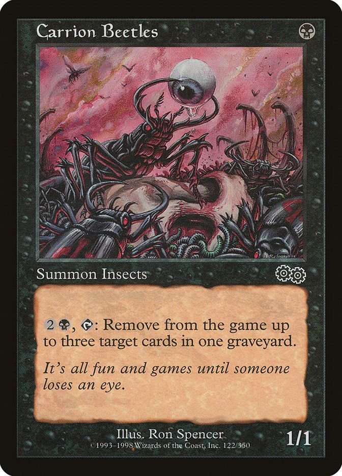 Carta MTG-Carrion Beetles-Saga di Urza-N.122-EN-Good-Common Carta MTG-Carrion Beetles-Saga di Urza-N.122-EN-Good-Common