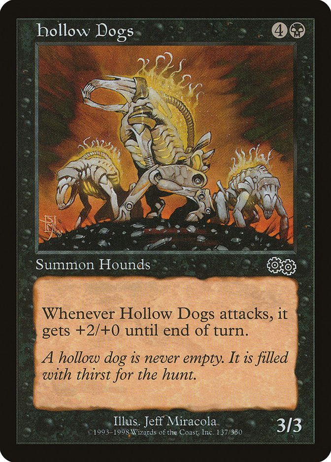 Carta MTG-Hollow Dogs-Saga di Urza-N.137-EN-LP-Common Carta MTG-Hollow Dogs-Saga di Urza-N.137-EN-LP-Common