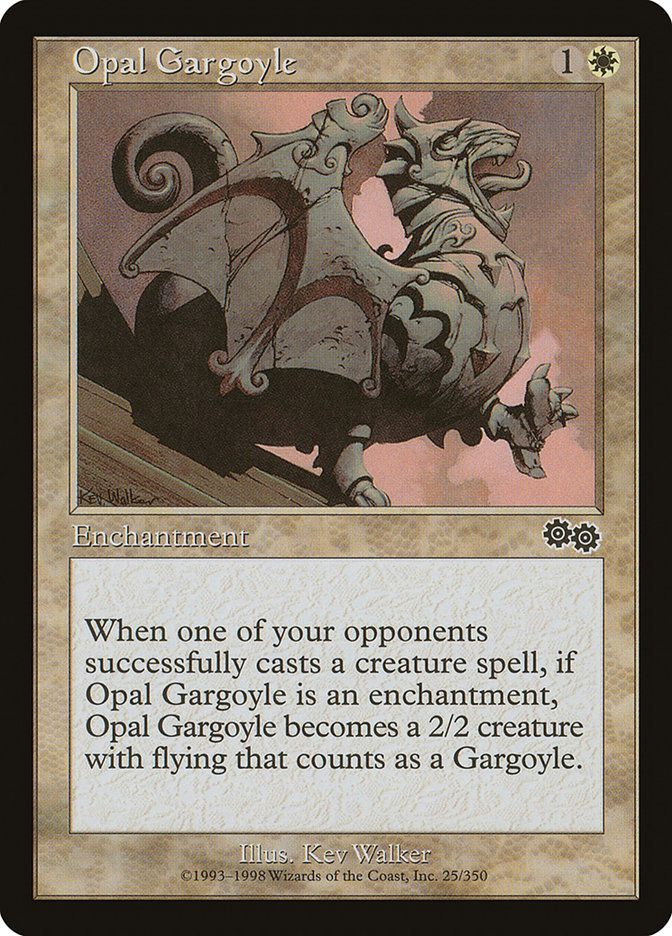 Carta MTG-Opal Gargoyle-Saga di Urza-N.025-EN-LP-Common Carta MTG-Opal Gargoyle-Saga di Urza-N.025-EN-LP-Common