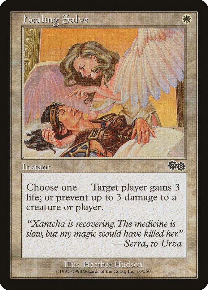 Carta MTG-Healing Salve-Saga di Urza-N.016-EN-LP-Common Carta MTG-Healing Salve-Saga di Urza-N.016-EN-LP-Common