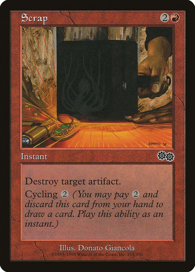 Carta MTG-Scrap -Saga di Urza-N.213-EN-EX-Common Carta MTG-Scrap -Saga di Urza-N.213-EN-EX-Common