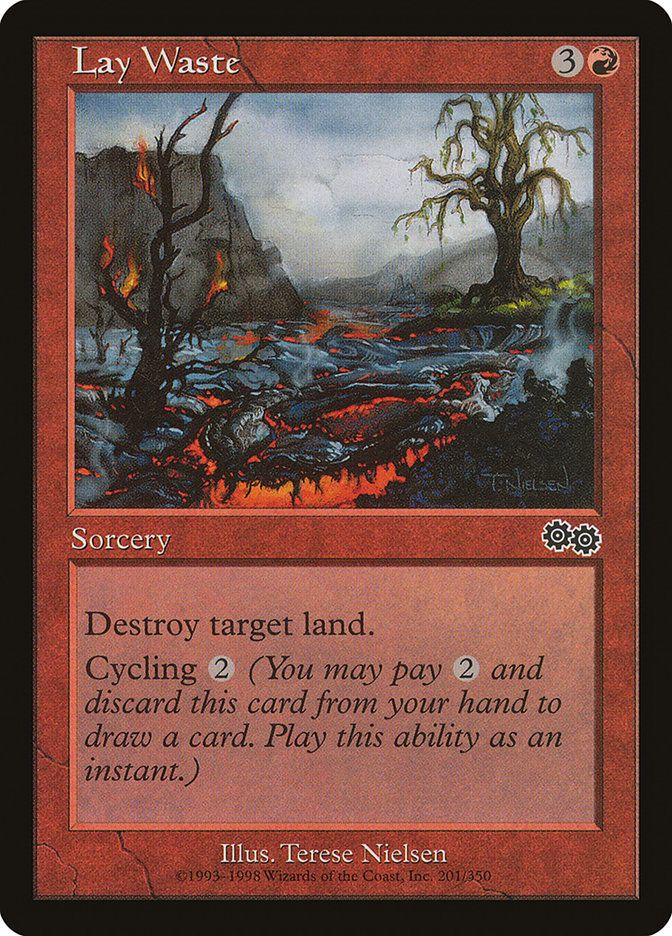 Carta MTG-Lay Waste-Saga di Urza-N.201-EN-Poor-Common Carta MTG-Lay Waste-Saga di Urza-N.201-EN-Poor-Common