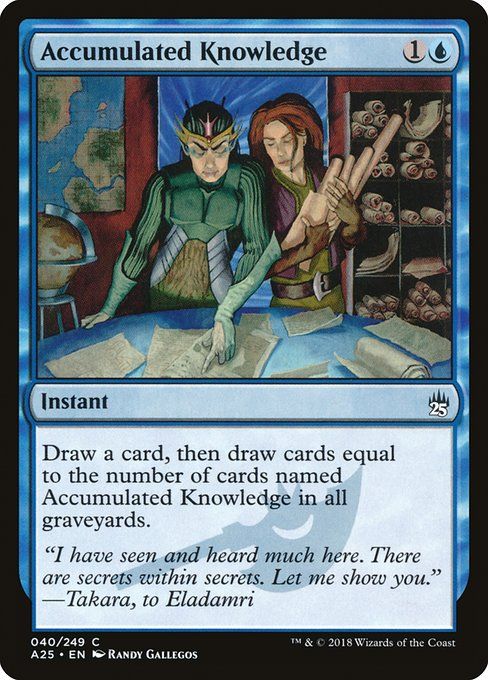 Carta MTG-Accumulated Knowledge-Masters 25-40-EN-NM-C Foil