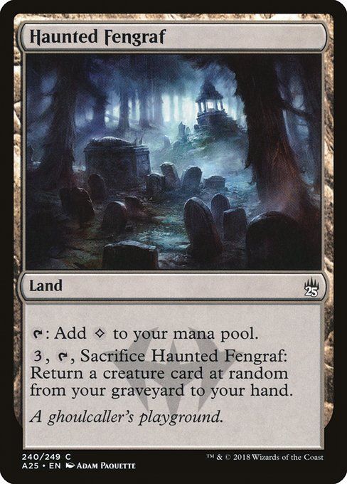 Carta MTG-Haunted Fengraf-Masters 25-240-EN-NM-C Carta MTG-Haunted Fengraf-Masters 25-240-EN-NM-C