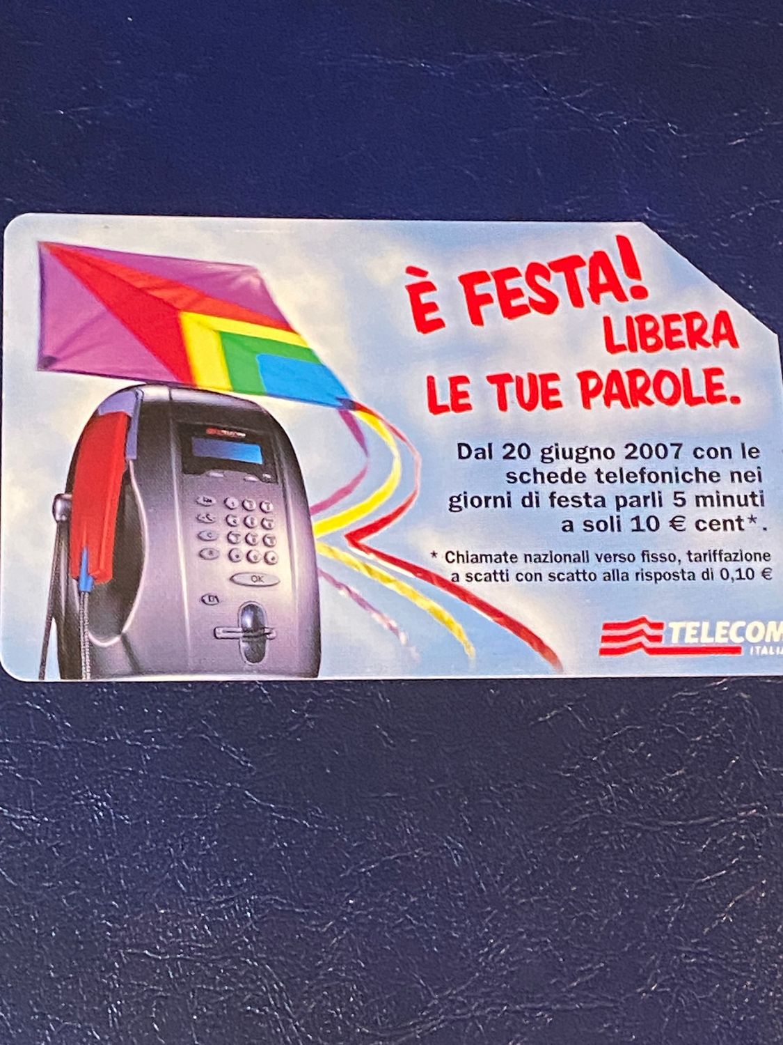 Scheda telefonica - È Festa! Libera le tue parole Usata 5€ Tir:100.000 Scheda telefonica - È Festa! Libera le tue parole Usata 5€ Tir:100.000