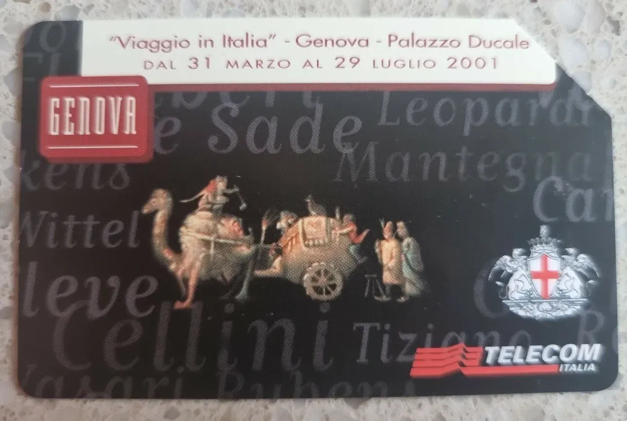 Scheda telefonica - Linee D'Italia 2001 Liguria Usata L10000/5,16€ Tir:515.000