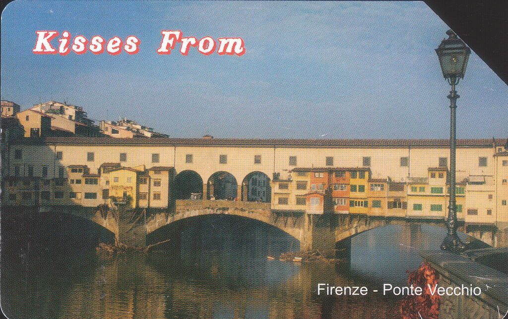 Scheda telefonica - Kisses From Firenze,Ponte Vecchio Usata 5€ Tir:1.000.000 Scheda telefonica - Kisses From Firenze,Ponte Vecchio Usata 5€ Tir:1.000.000