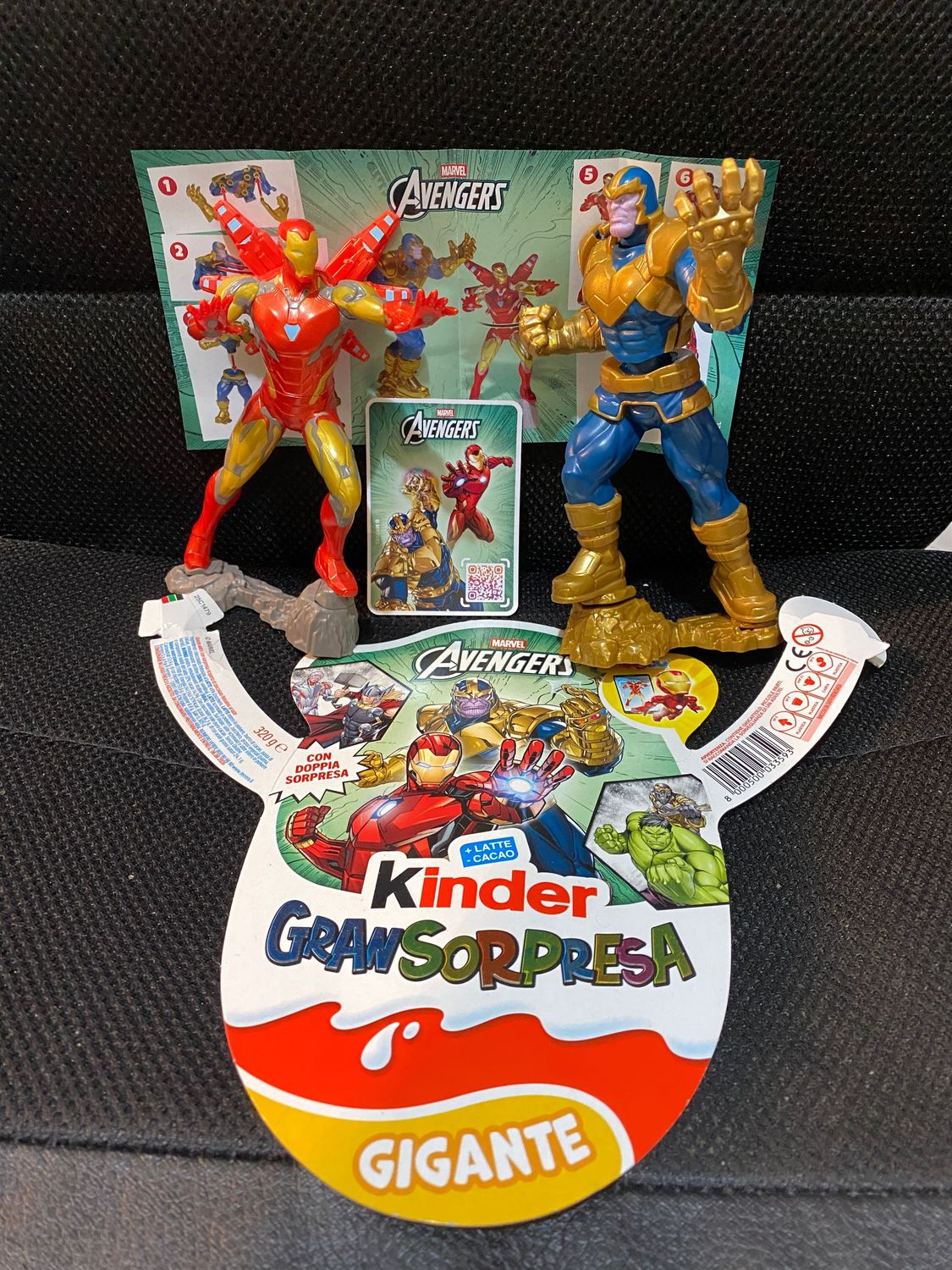 Kinder Gran Sorpresa Pasqua 2026 Avengers Iron Man e Thanos (VCF05)+ BPZ e Collare Uovo