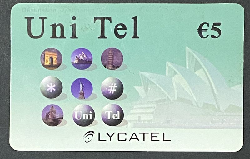 Scheda Telefonica Lycatel Uni Tel 5 Euro Usata Vintage Scheda Telefonica Lycatel Uni Tel 5 Euro Usata Vintage