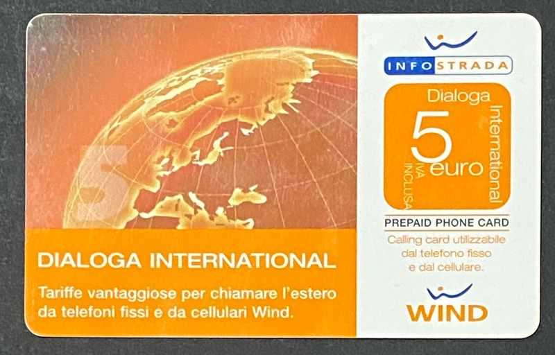Scheda Telefonica Infostrada Wind Dialoga International 5 Euro Usata Scheda Telefonica Infostrada Wind Dialoga International 5 Euro Usata