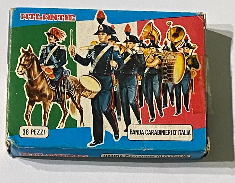 Soldatini Atlantic 9005 Banda Carabinieri d'Italia Scala HO Cavalli Vintage Box Soldatini Atlantic 9005 Banda Carabinieri d'Italia Scala HO Cavalli Vintage Box