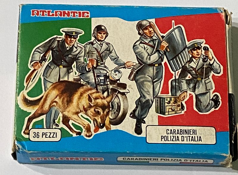 Soldatini Atlantic 9003 Carabinieri Polizia d'Italia Scala HO Vintage Box Soldatini Atlantic 9003 Carabinieri Polizia d'Italia Scala HO Vintage Box