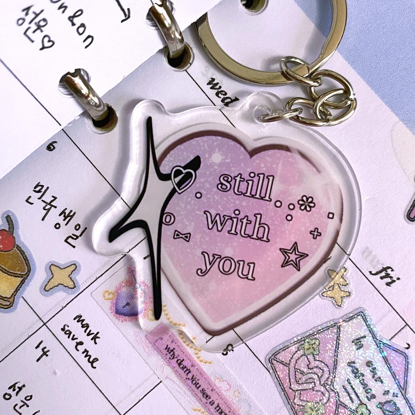 still with you acrylic keychain
