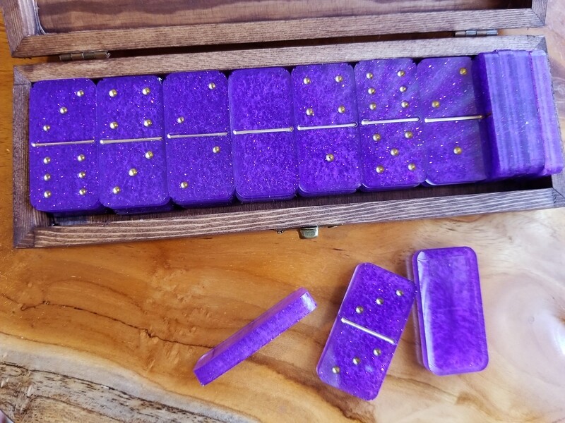 Personalized travel sized dominoes