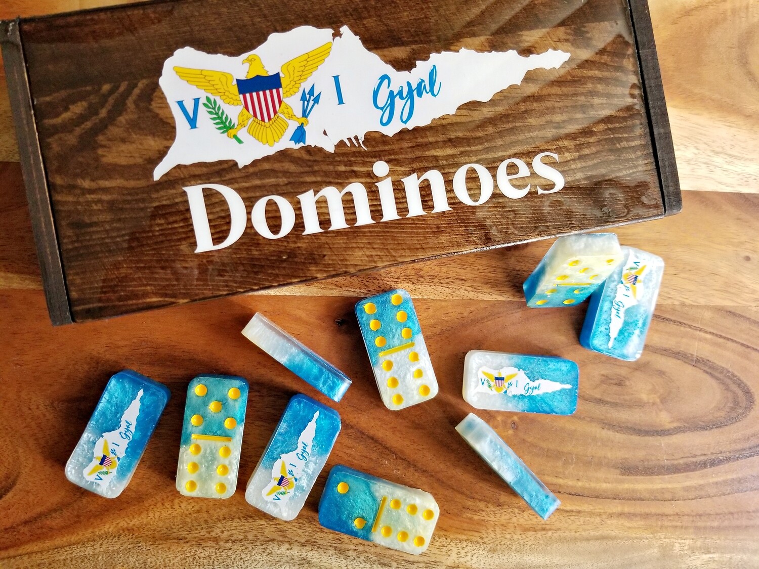 Personalized professional sized dominoes