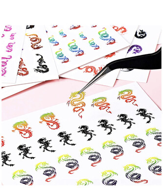 Dragon and Snake Adhesive Stickers
