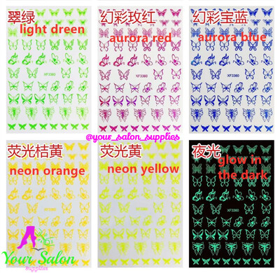 Neon Butterfly Stickers