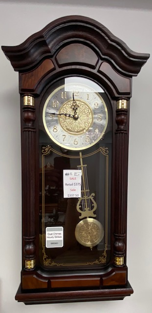 Seiko Stately Dark Brown Solid Oak Case Wall Clock with Pendulum and Chime  - Wilkes Jewelers | Our Catalog Of Clocks, Watches And Jewelry