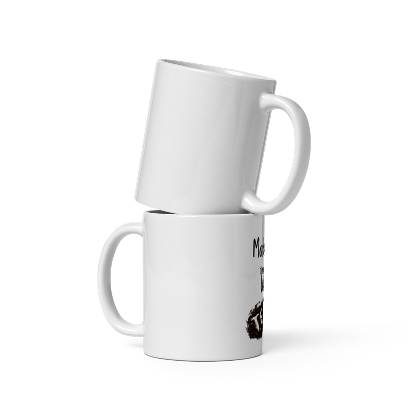 Make Time For Your Wellness White glossy mug