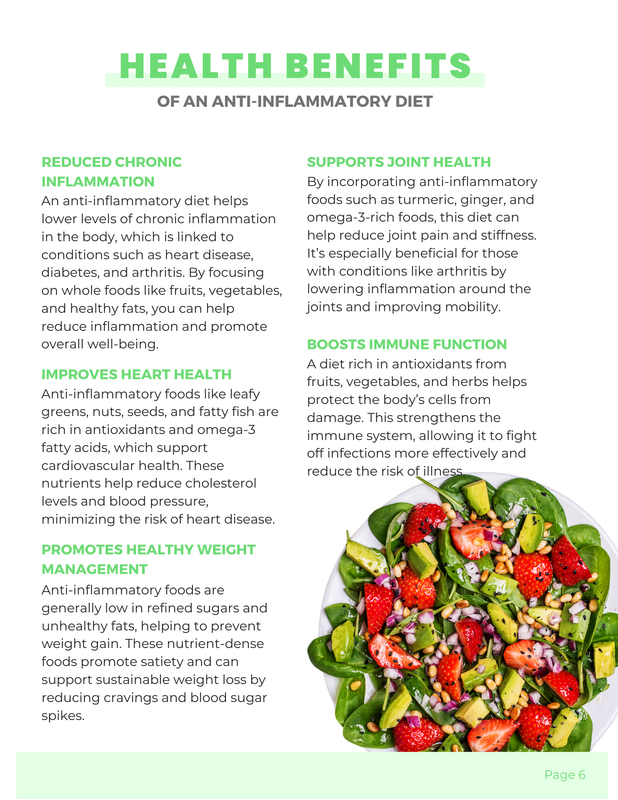 Anti-Inflammatory Meal Plan