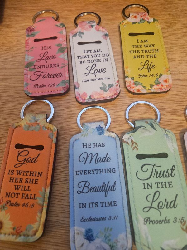 Bible Verse Keychain Gift with Optional Therapeutic Oil