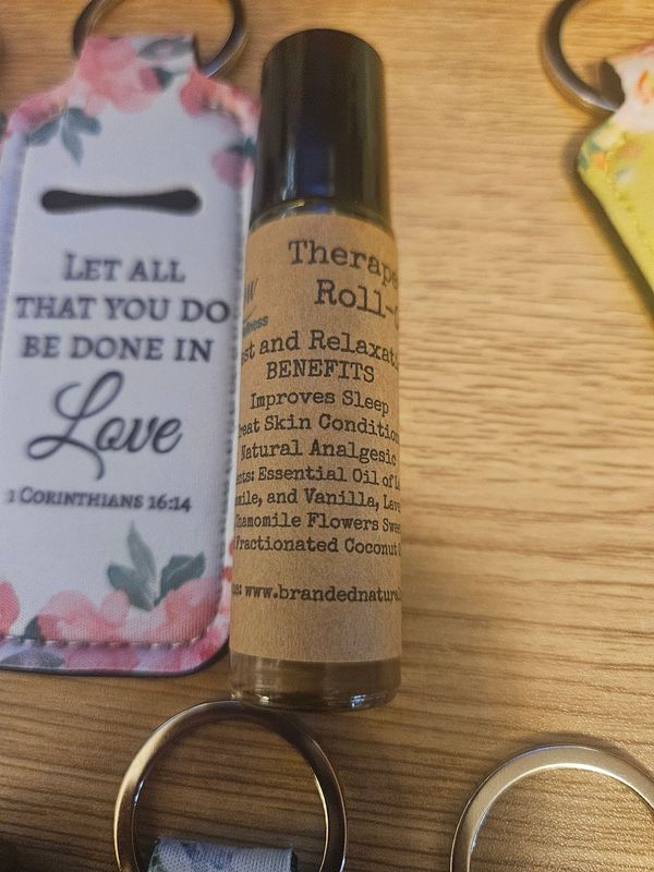 Bible Verse Keychain Gift with Optional Therapeutic Oil