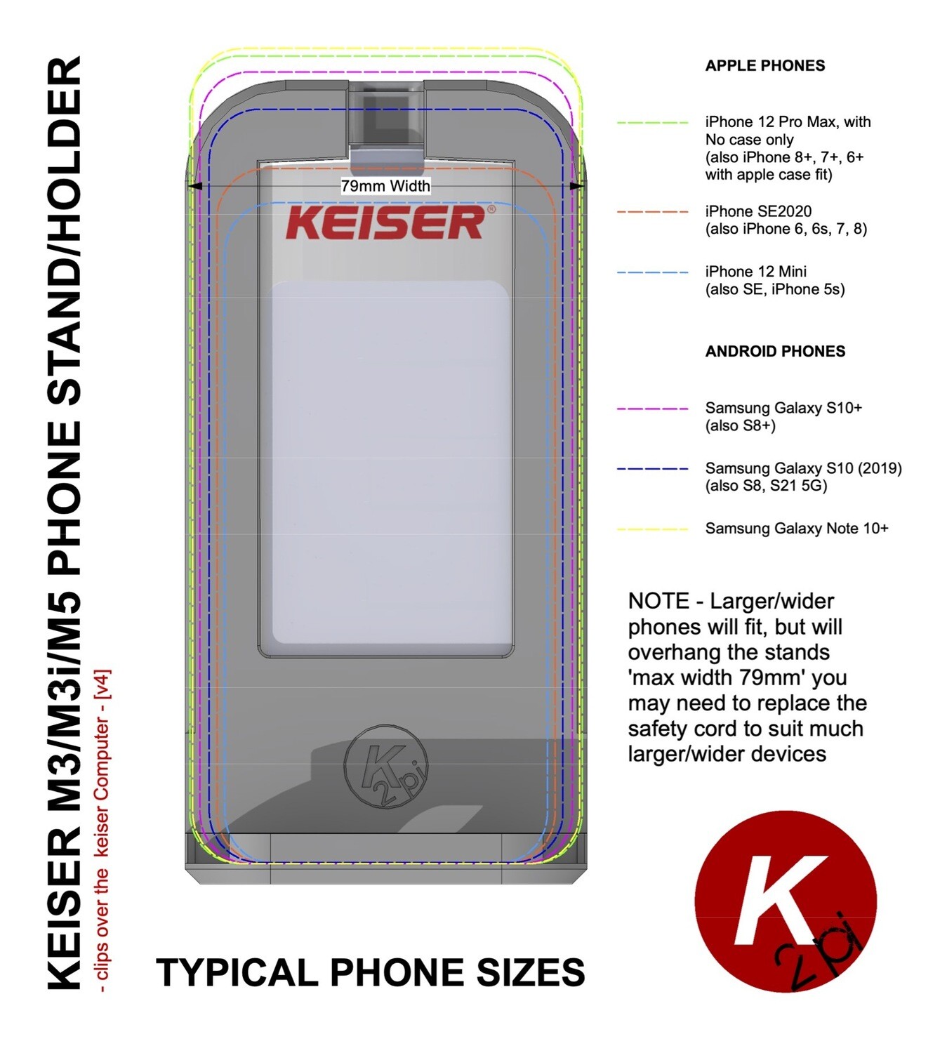 Keiser computer Phone stand made to order