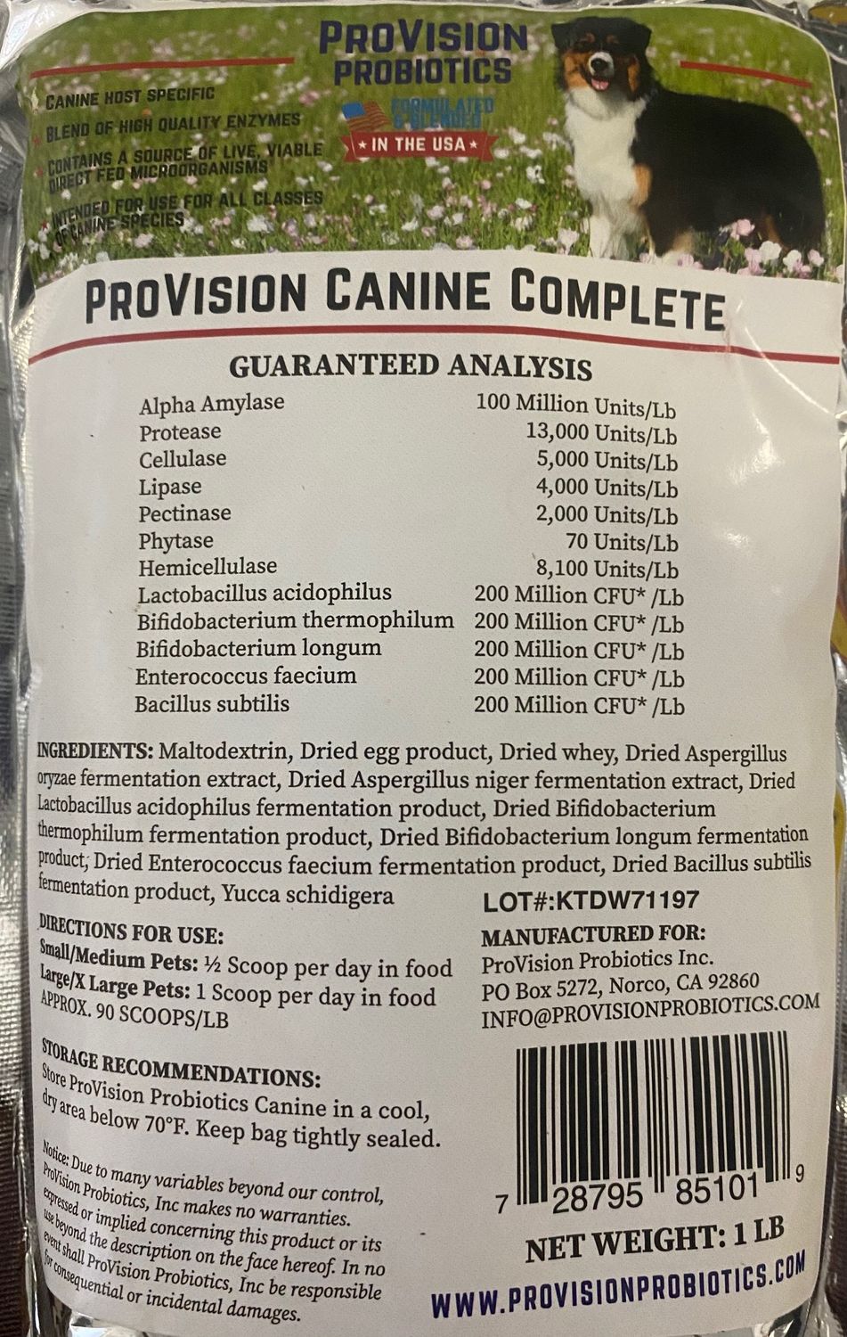 ProVision Canine Complete Probiotics