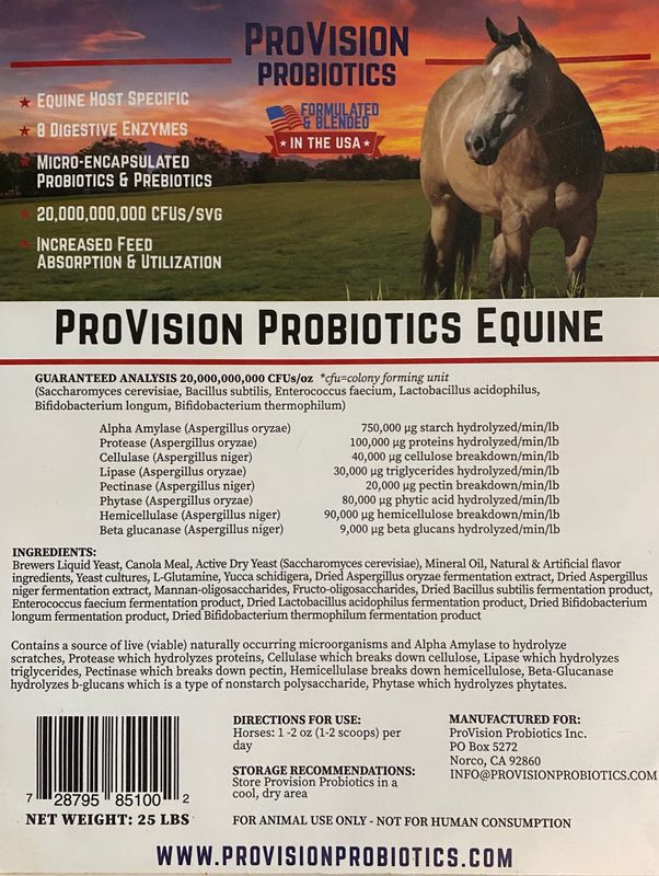 Provision Probiotics Equine Microbials
