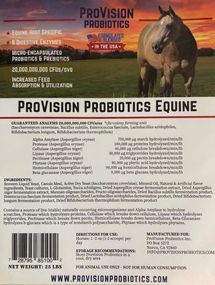 Provision Probiotics Equine Microbials