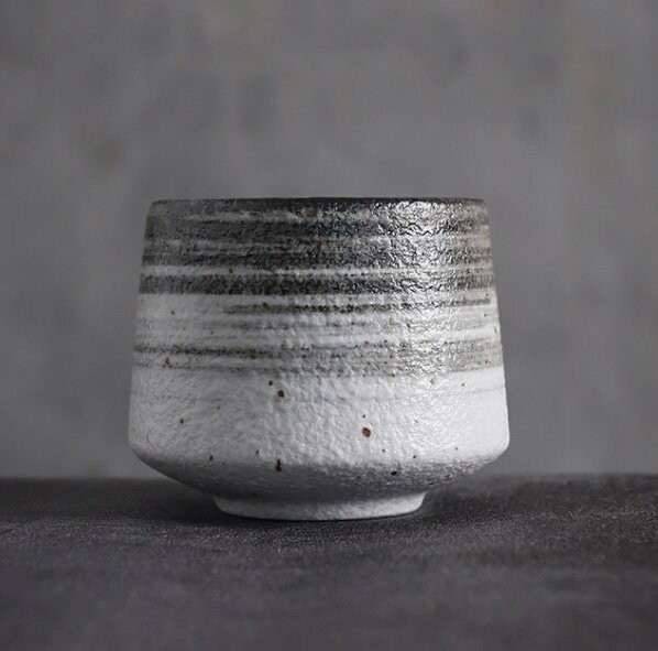Modern Wave Ceramic Tea Cup