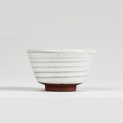 Ribbed Ceramic Gong Fu Tea Cup