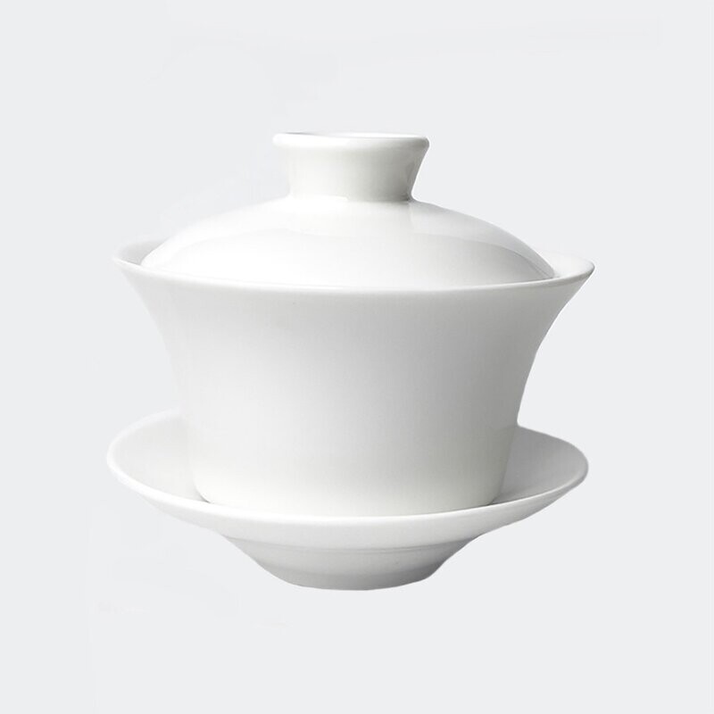 White Porcelain Gaiwan & Saucer