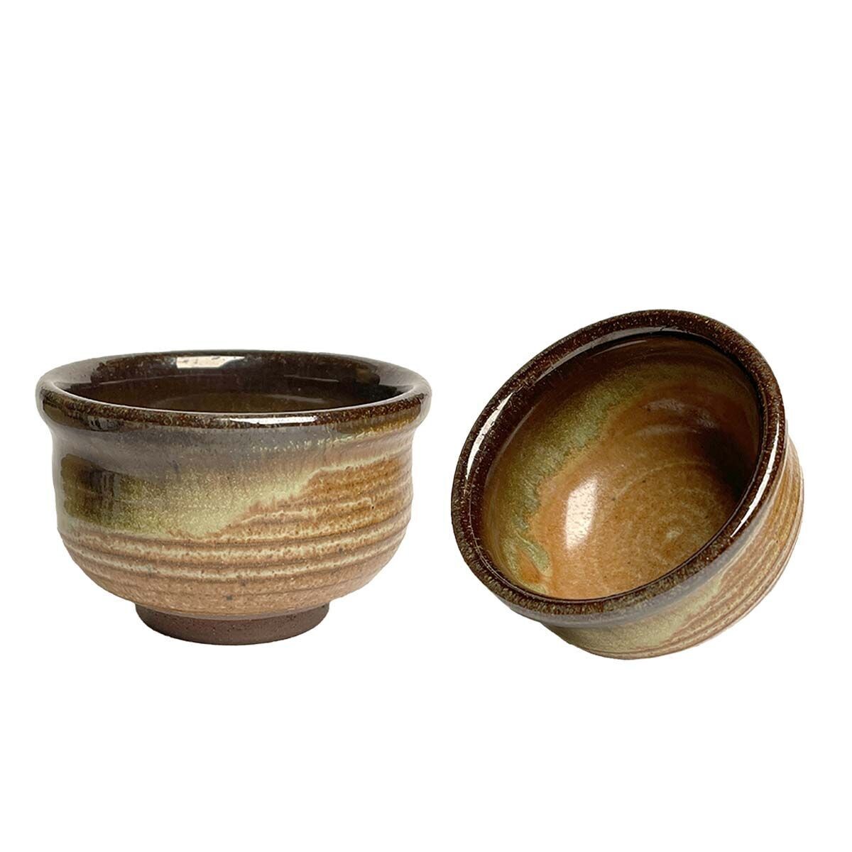 Chayishi Ceramic Gong Fu Tea Cup, Color: Moss & Stone