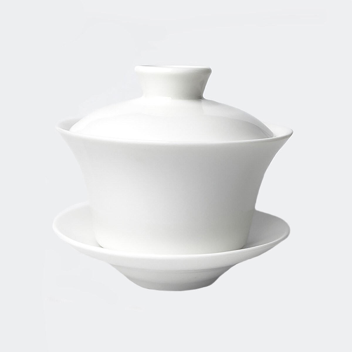 White Porcelain Gaiwan & Saucer White Porcelain Gaiwan & Saucer