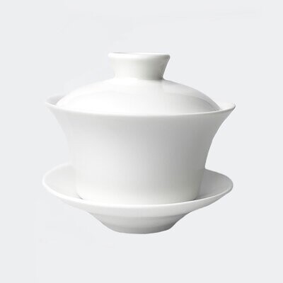 White Porcelain Gaiwan & Saucer White Porcelain Gaiwan & Saucer