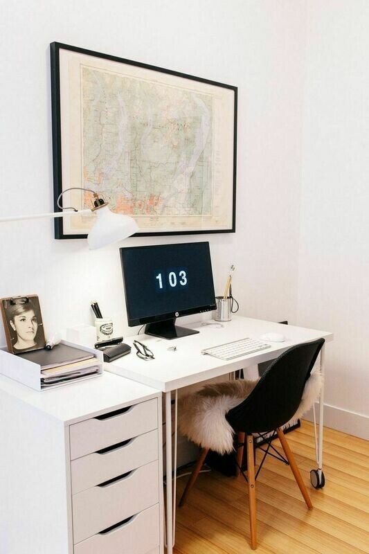 Black Contemporary Minimalist Home Office Chair for Sale
