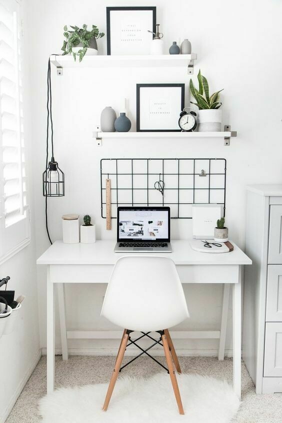 White Contemporary Minimalist Home Office Chair for Sale