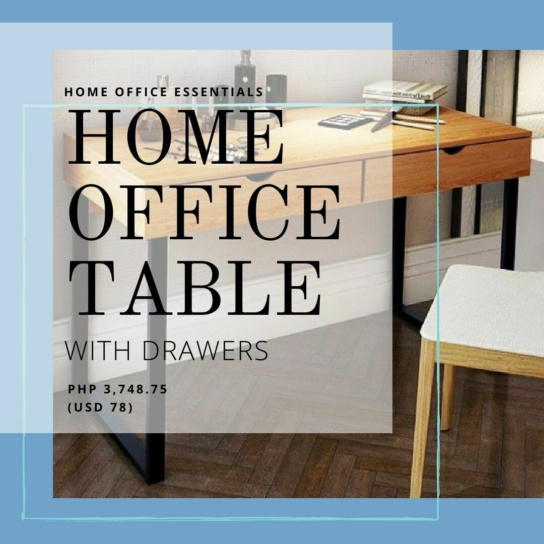 Contemporary Minimalist Home Office Table for Sale in White Oak Color