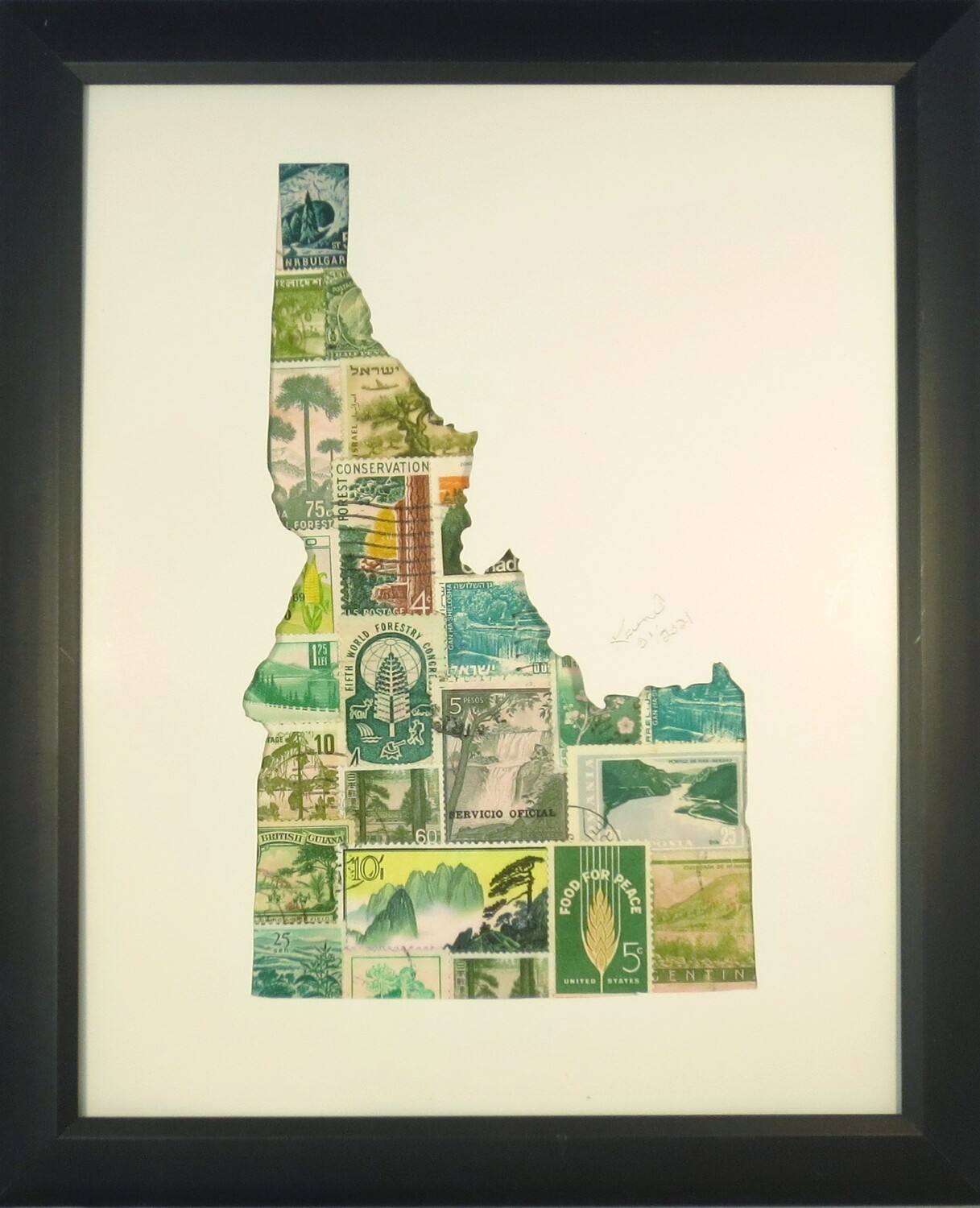 Vintage Postage Stamp Art - &quot;State of Idaho&quot;