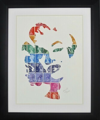 Vintage Postage Stamp Art - &quot;Marilyn Monroe&quot;