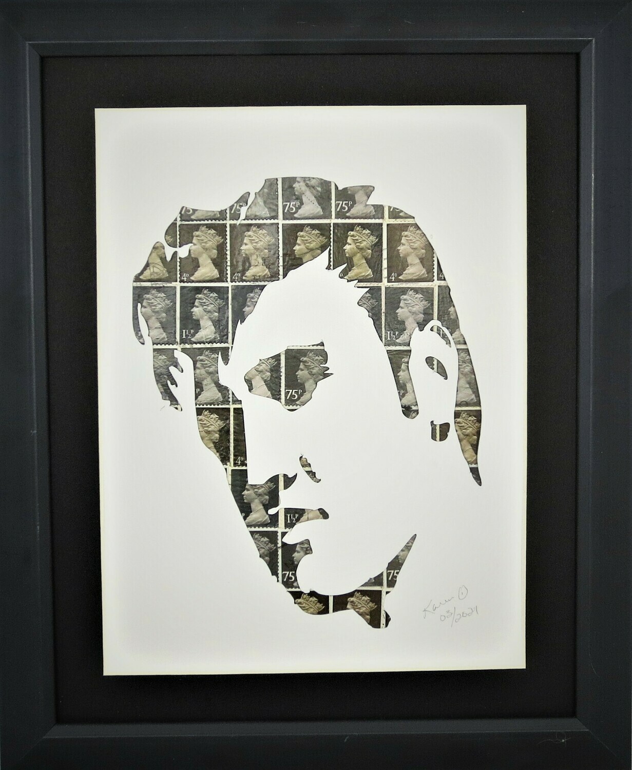 Vintage Postage Stamp Art - &quot;Elvis Presley&quot;