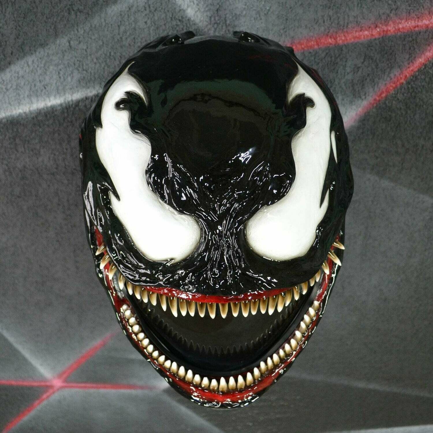 Venom (Symbiote) motorcycle helmet. DOT&ECE certified. Free