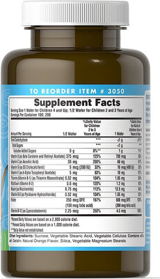 Pre-vites Children’s Chewable 100 Tabletas Vitaminas Para Niños