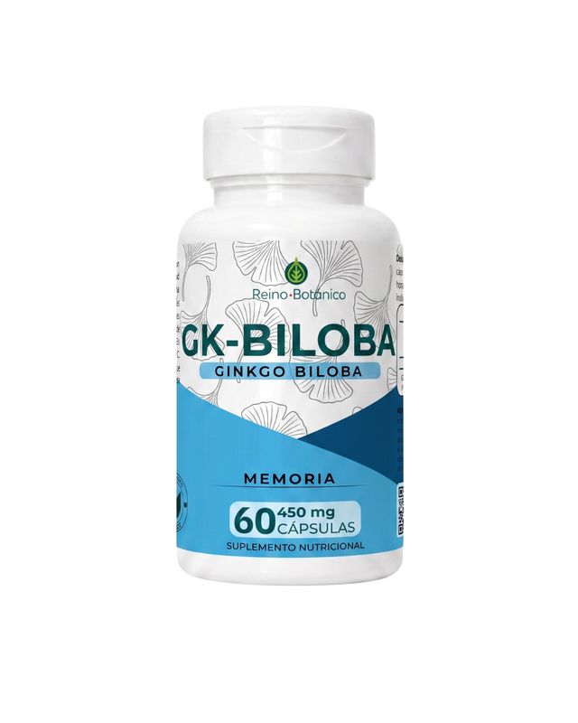 GK-BILOBA Ginkgo Biloba 450 mg | Memoria y Concentración | Reino Botánico Honduras