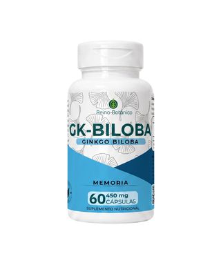 GK-BILOBA Ginkgo Biloba 450 mg | Memoria y Concentración | Reino Botánico Honduras