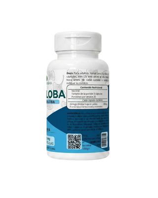 GK-BILOBA Ginkgo Biloba 450 mg | Memoria y Concentración | Reino Botánico Honduras