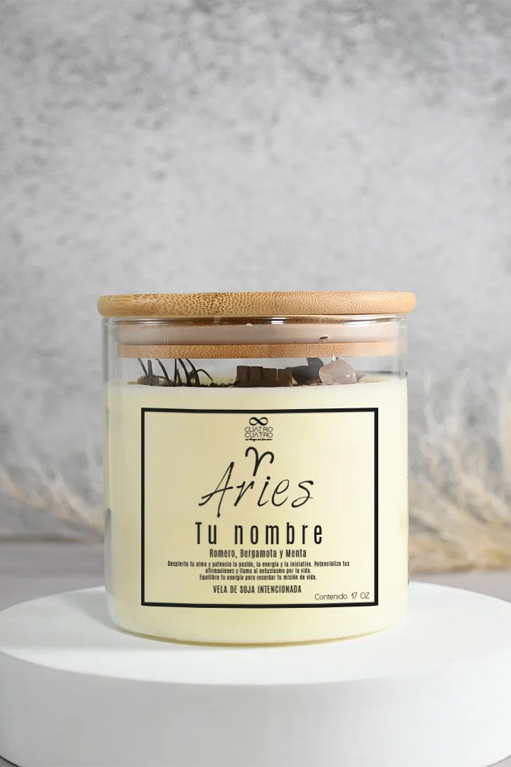 Vela zodiacal Aries: aroma energizante de fuego