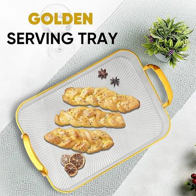 Golden Serving Tray