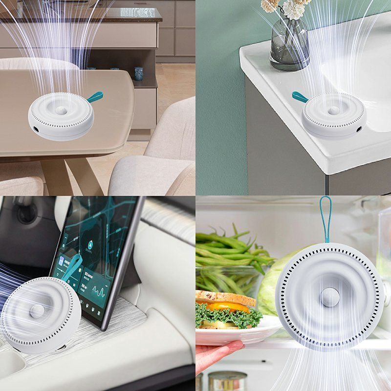 Mini White Circular Air Purifier 5Mg